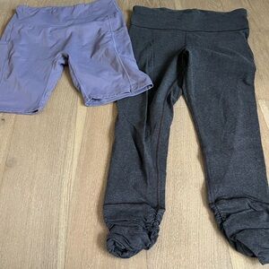 GAP Gray Leggings Soft Stretchy Bottoms and baleaf shorts